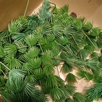 Grøn plastik retro padderok gammel kunstig blomst online genbrugsbutik